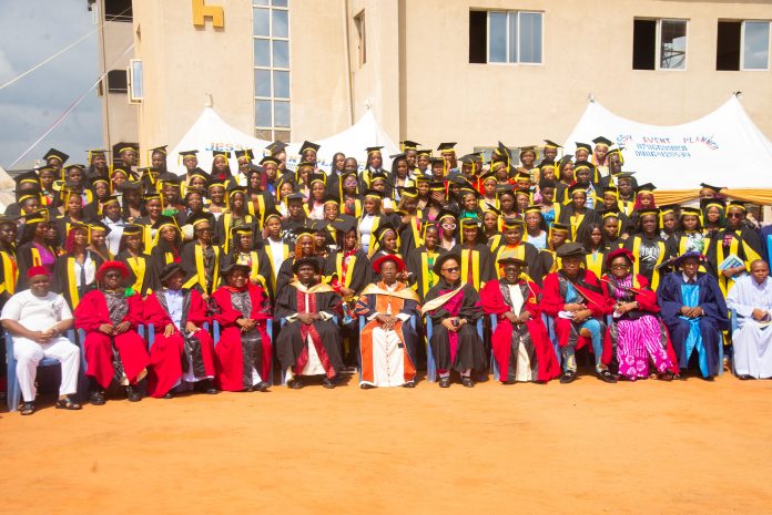 Group Picture with His Lordship Ezeokafor, Rector, Staffs and maticulating students